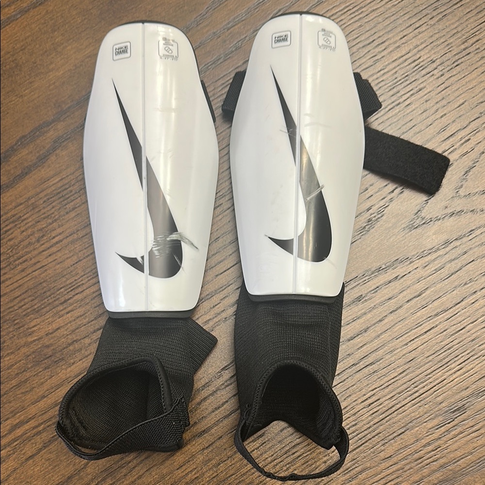 Nike Black and White Soccer Shin Guards